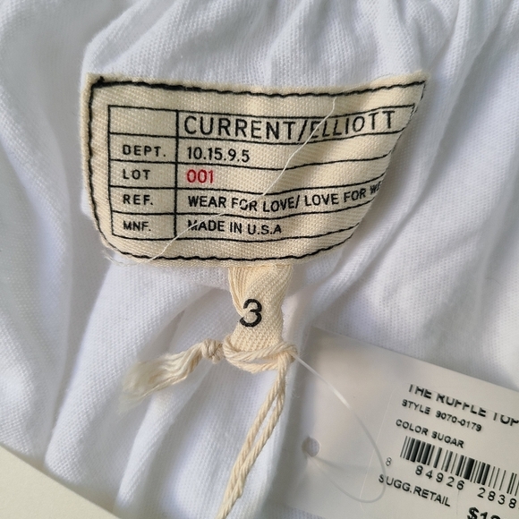 Current/Elliott White The Ruffle Top Off Shoulder Blouse - Picture 5 of 5